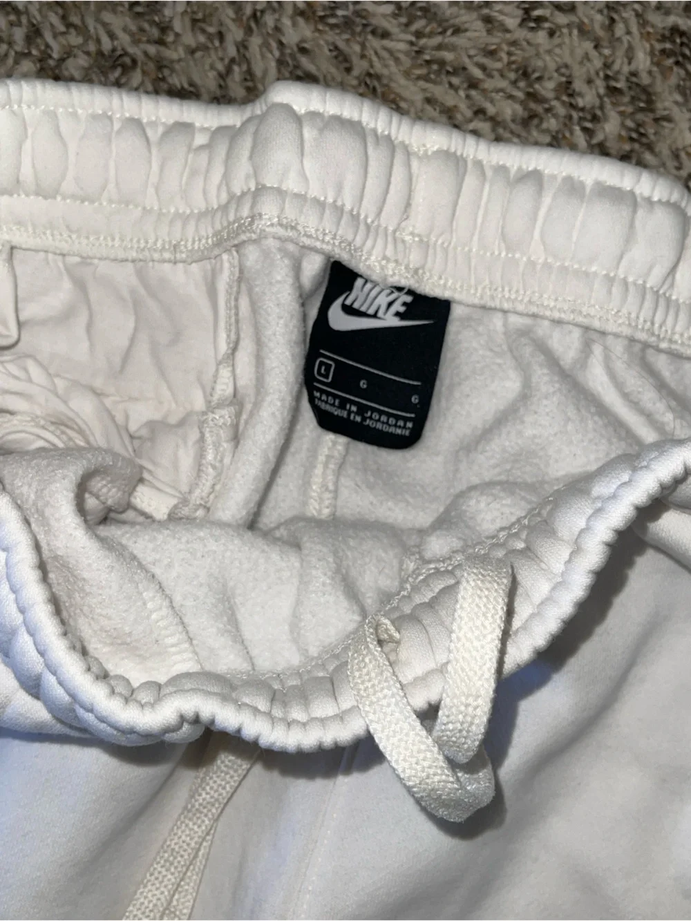 White Nike Jogger Pants